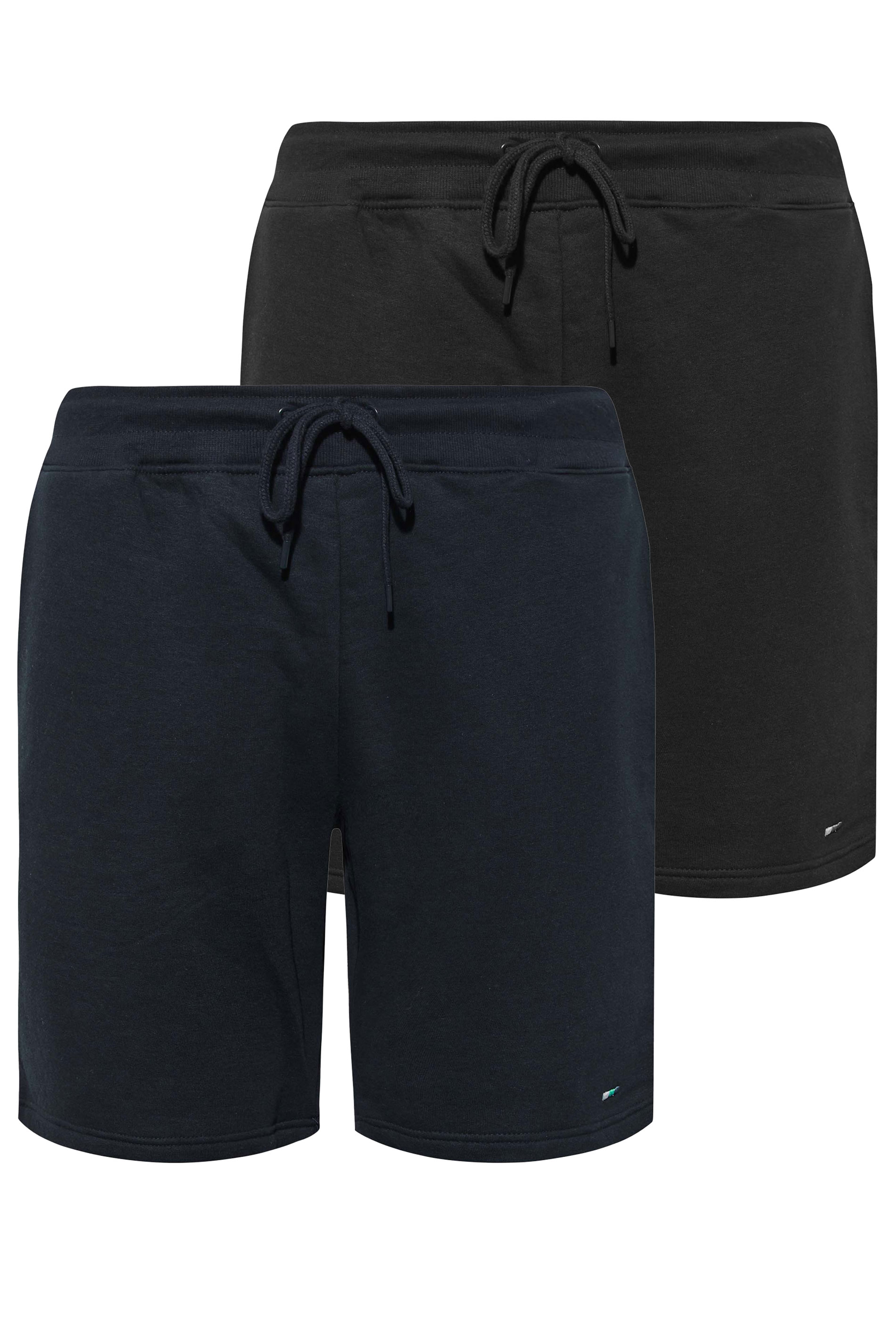 BadRhino Big & Tall 2 PACK Navy Blue & Black Jogger Shorts | BadRhino 6