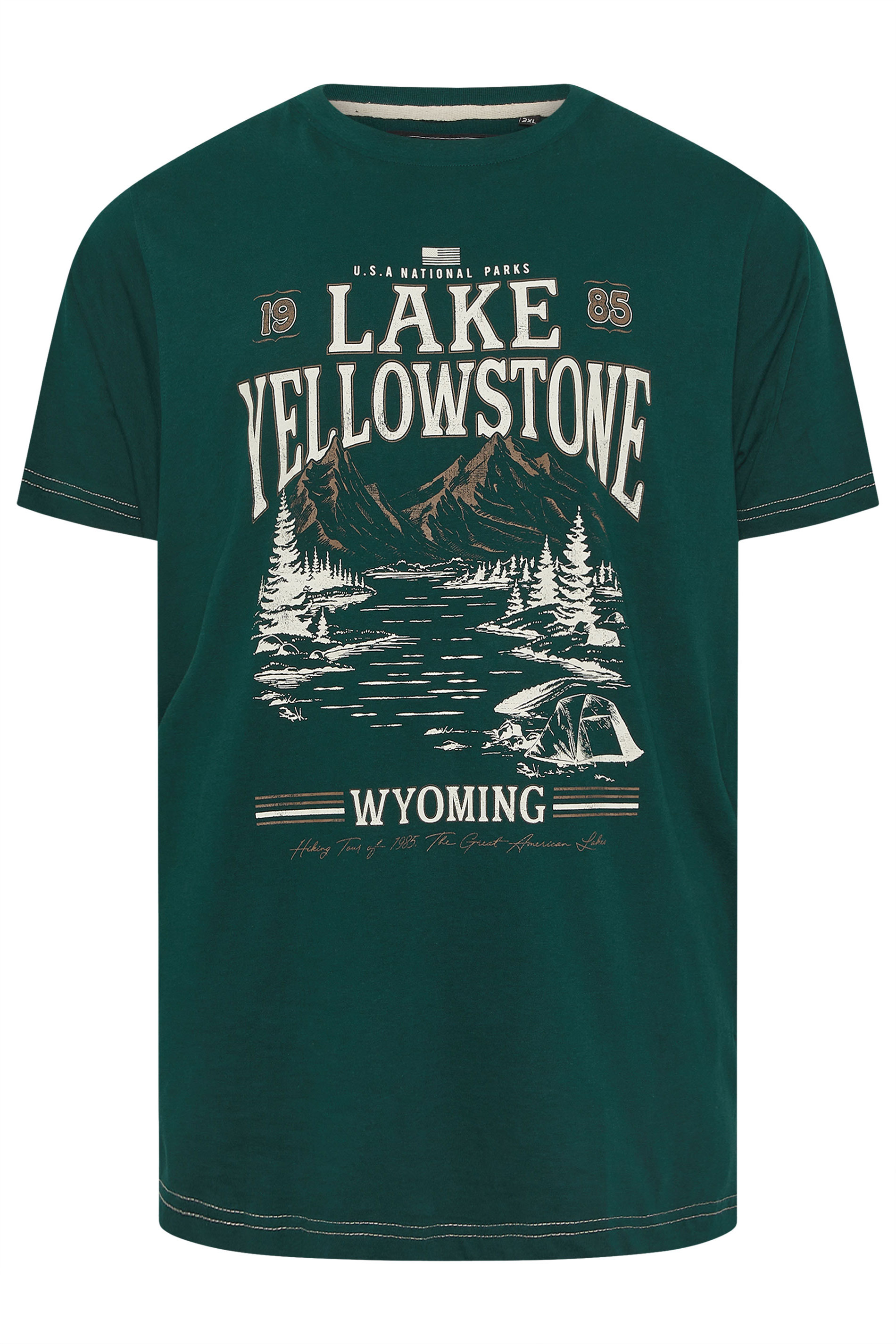 KAM Big & Tall Green Lake Yellowstone Graphic T-Shirt | BadRhino 3