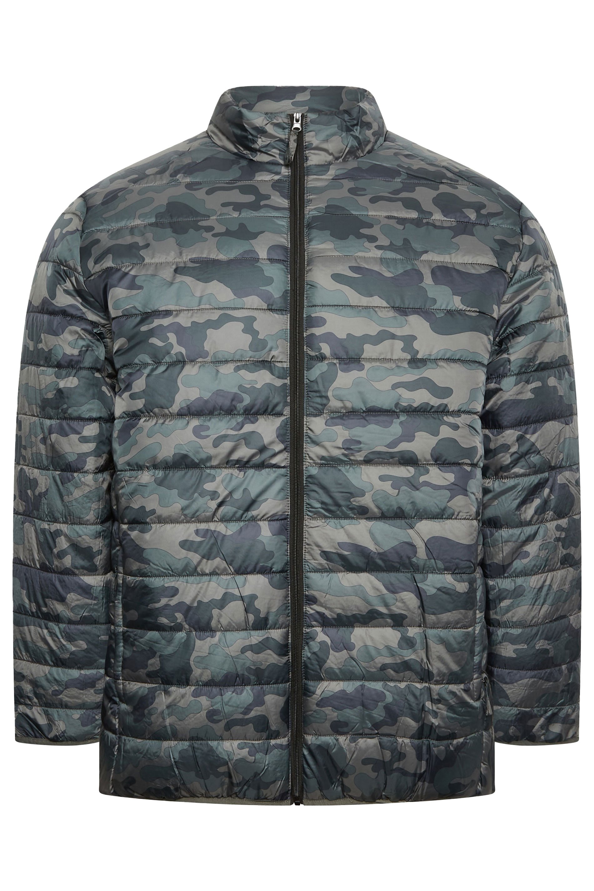 D555 Big Tall Green Camo Puffer Jacket BadRhino