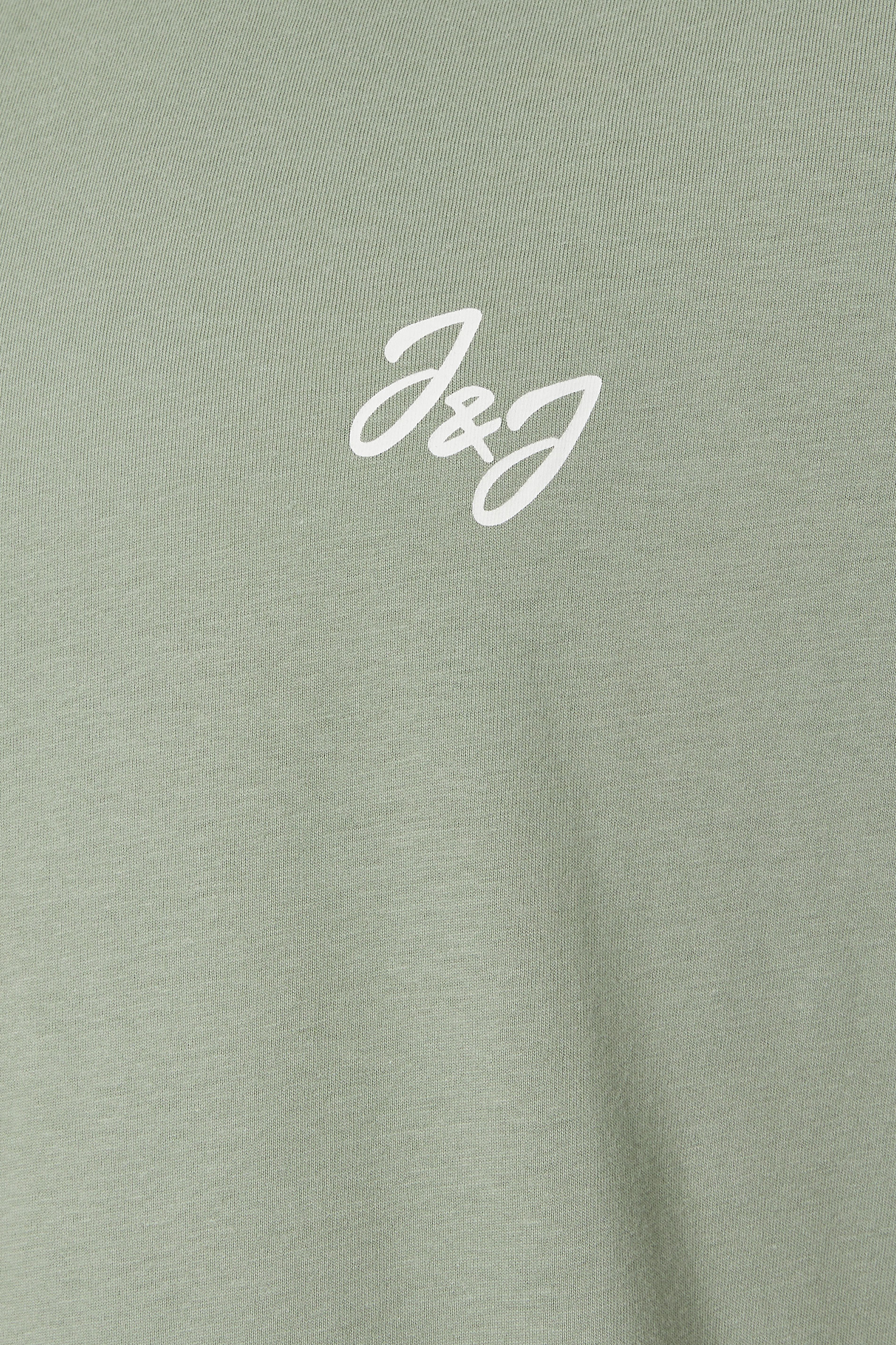 JACK & JONES Big & Tall 5 PACK White/Blue/Black/Green/Off-White T-Shirts | BadRhino 11