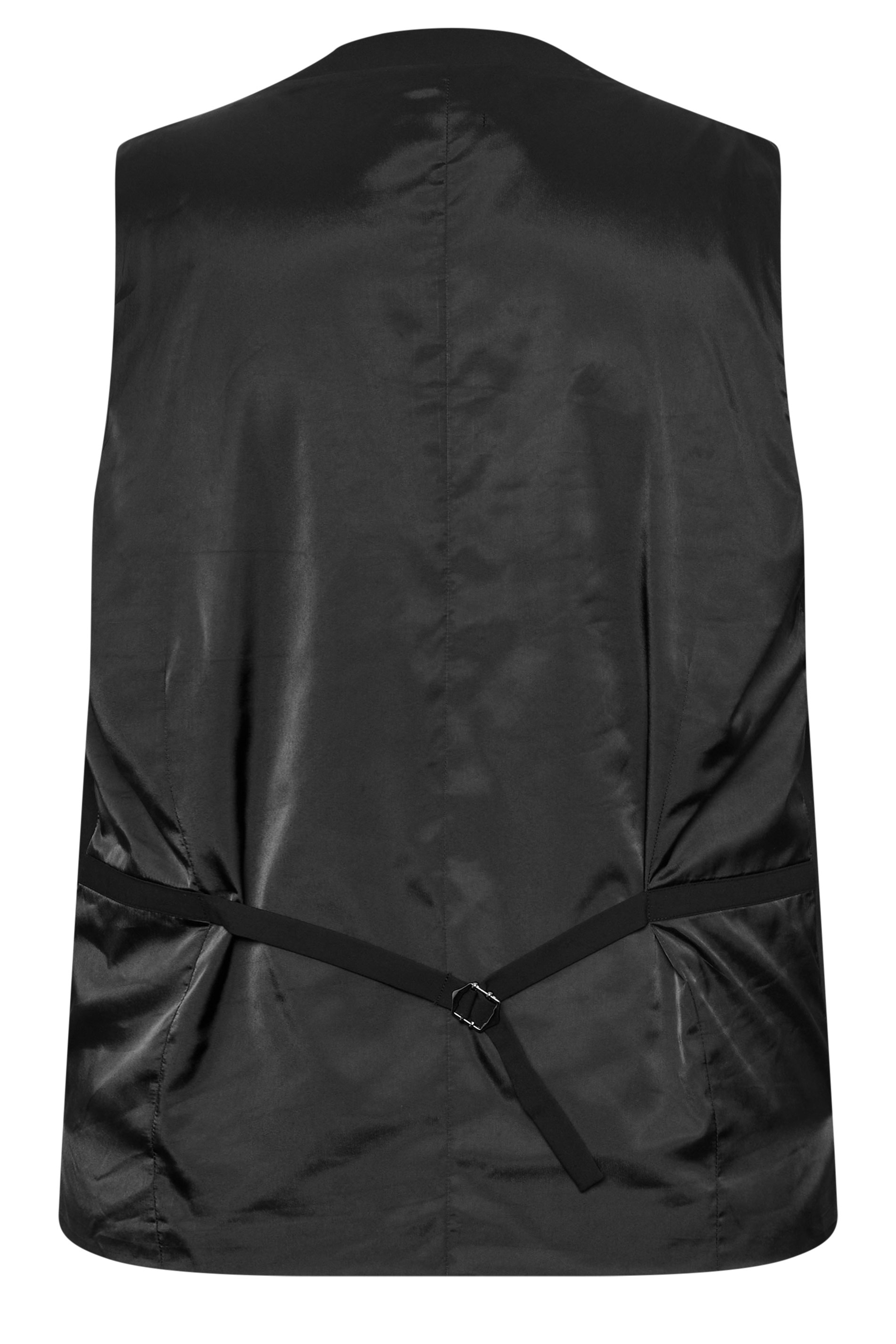 D555 Big & Tall Black Suit Waistcoat | BadRhino 5