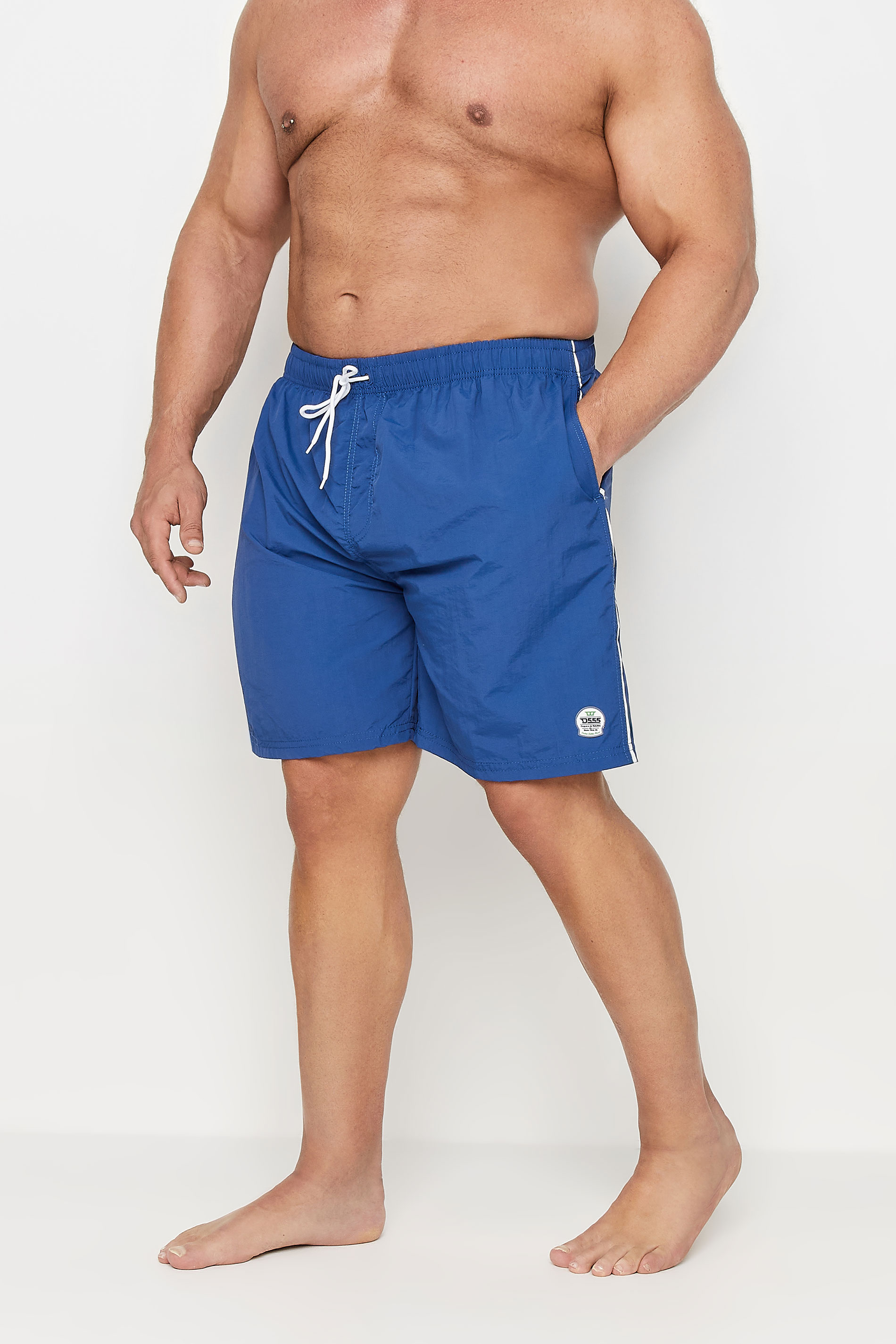 D555 Royal Blue Full Length Swim Shorts | BadRhino 1
