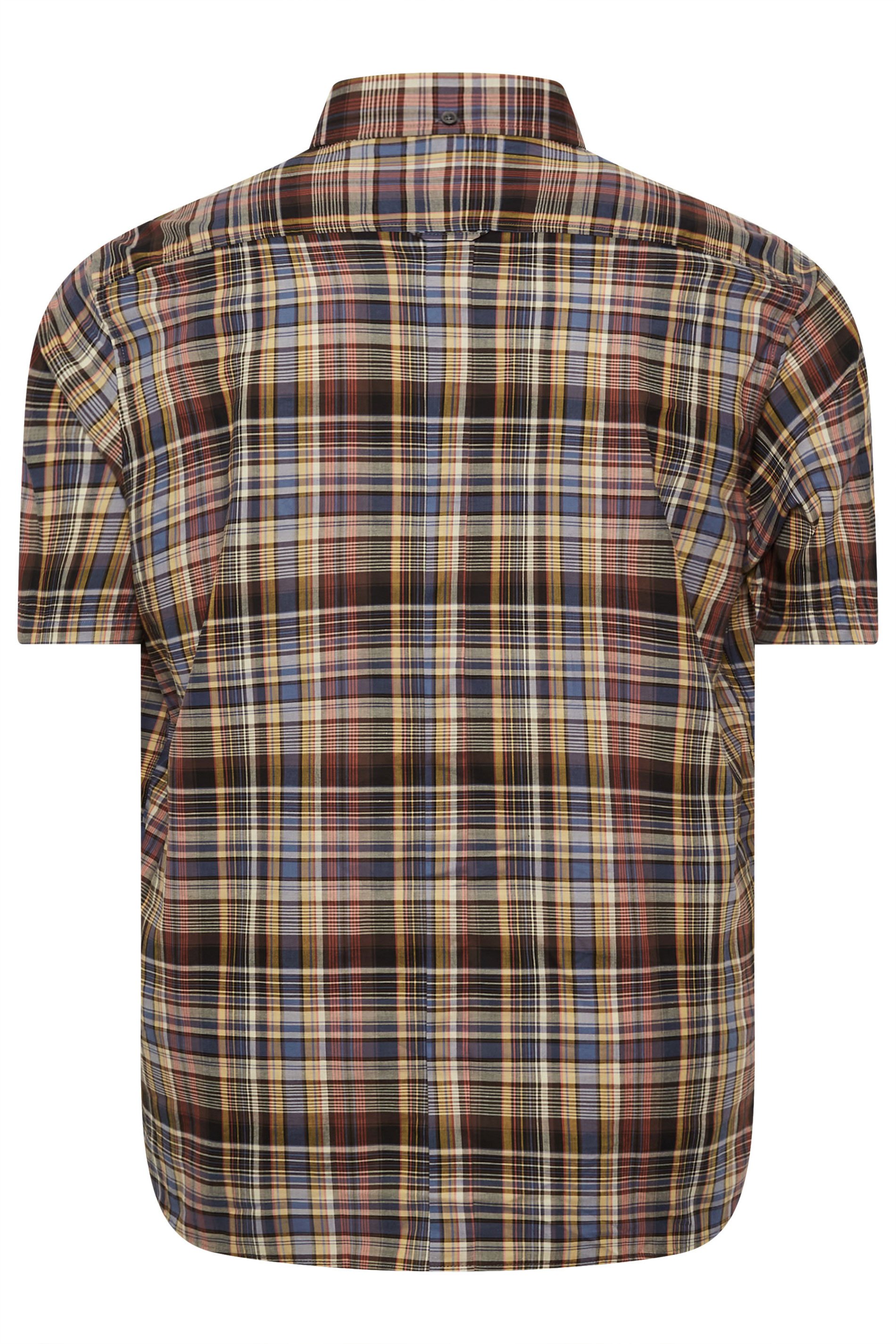 BEN SHERMAN Big & Tall Blue Gradient Check Shirt | BadRhino 4