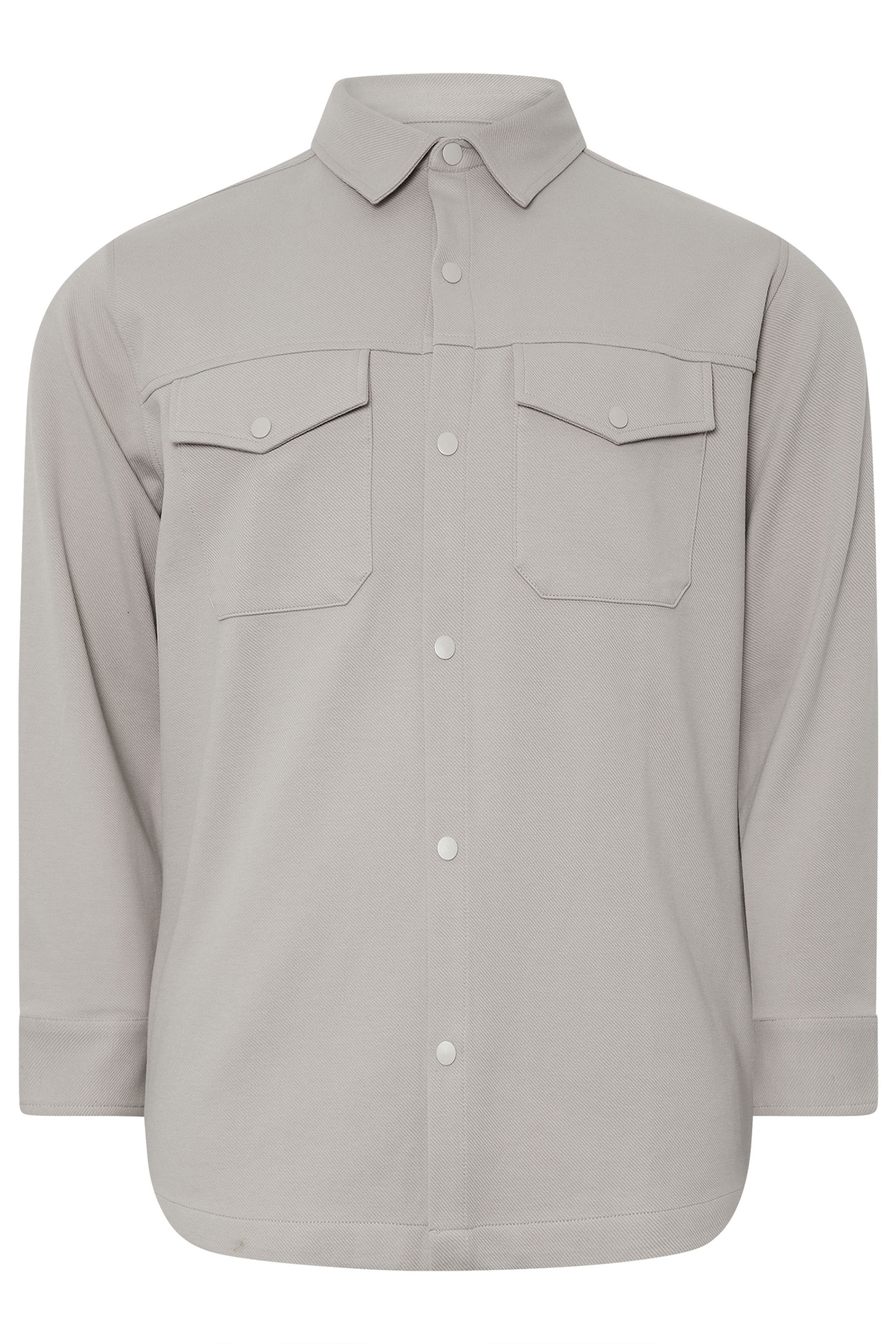 BadRhino Big & Tall Natural Brown Textured Jersey Shacket | BadRhino 7