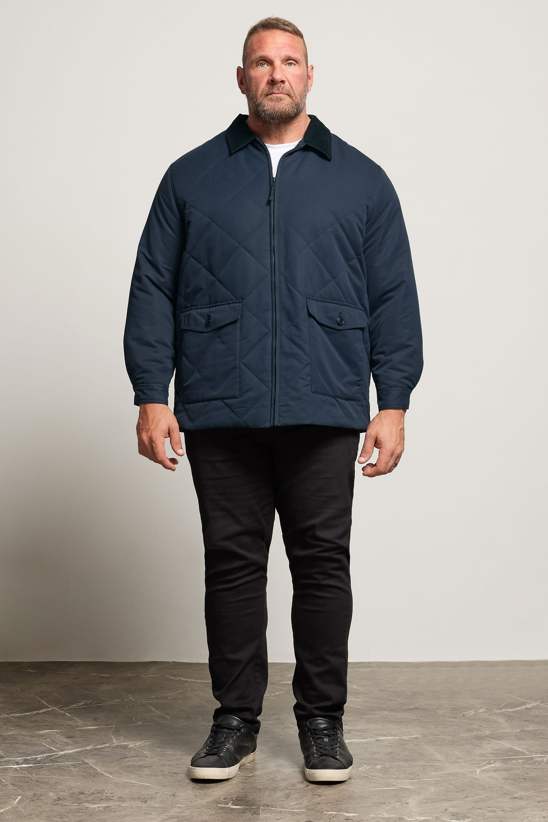 BadRhino Big & Tall Navy Blue Quilted Jacket | BadRhino 2