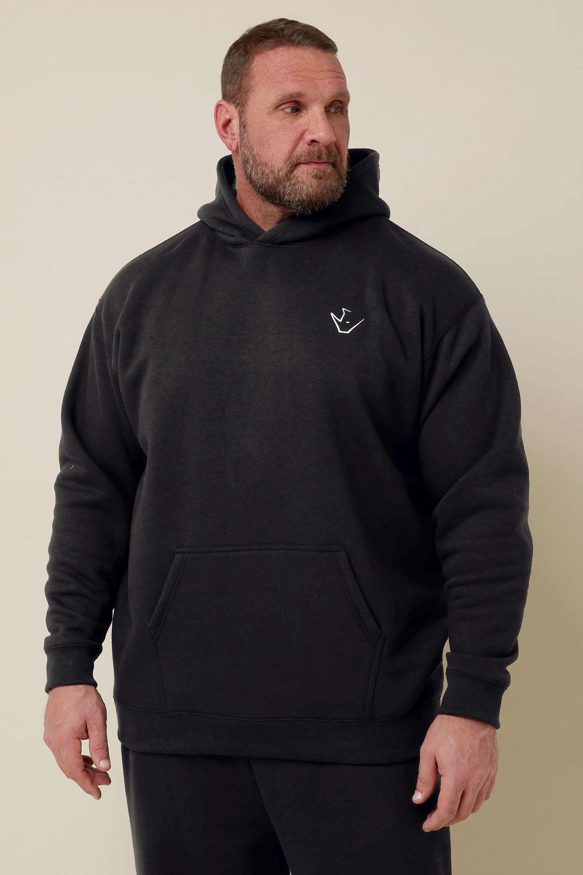 IronRhino Big & Tall Black 'Rest Day' Hoodie | BadRhino 2