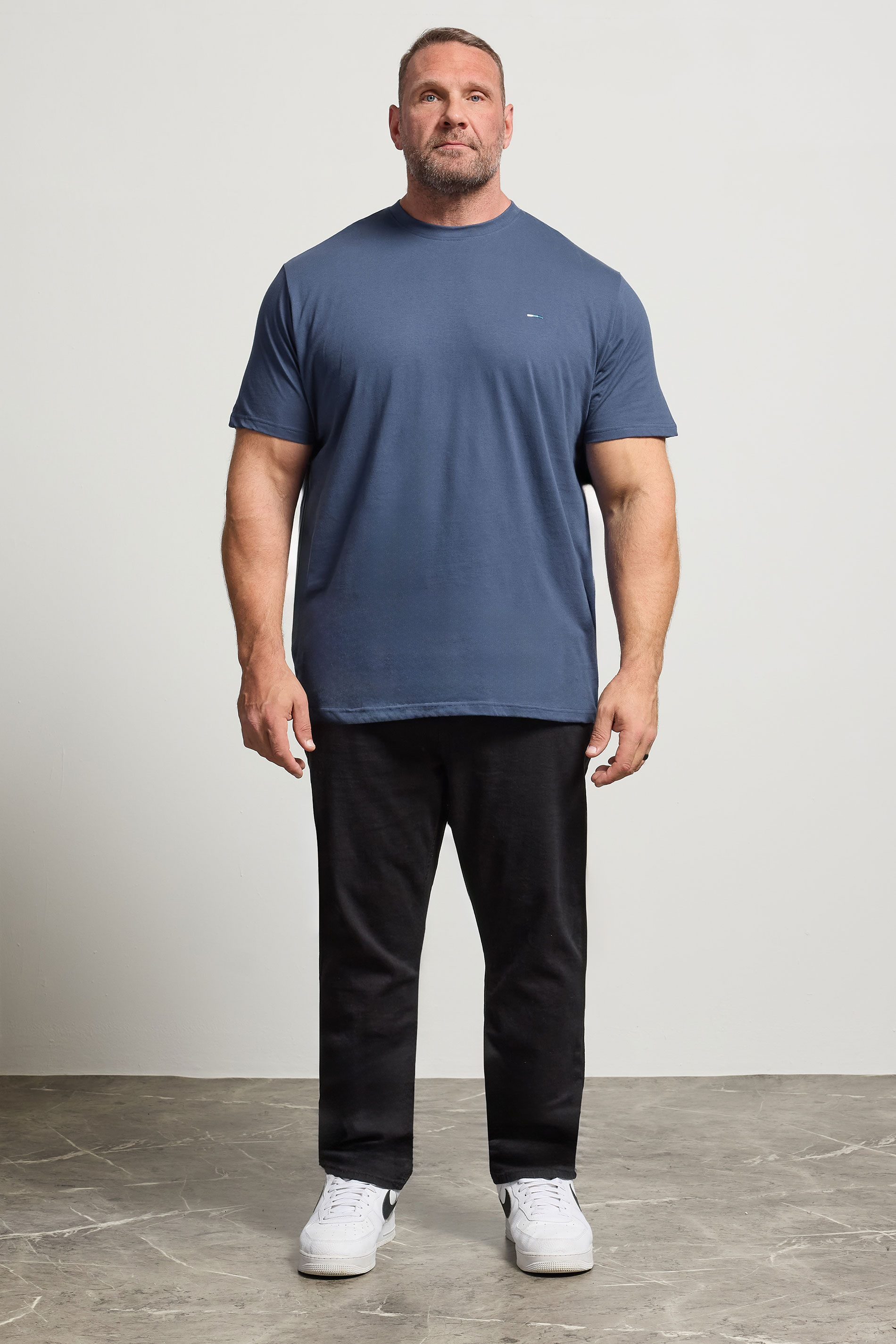 BadRhino Big & Tall Blue Plain T-Shirt | BadRhino 2