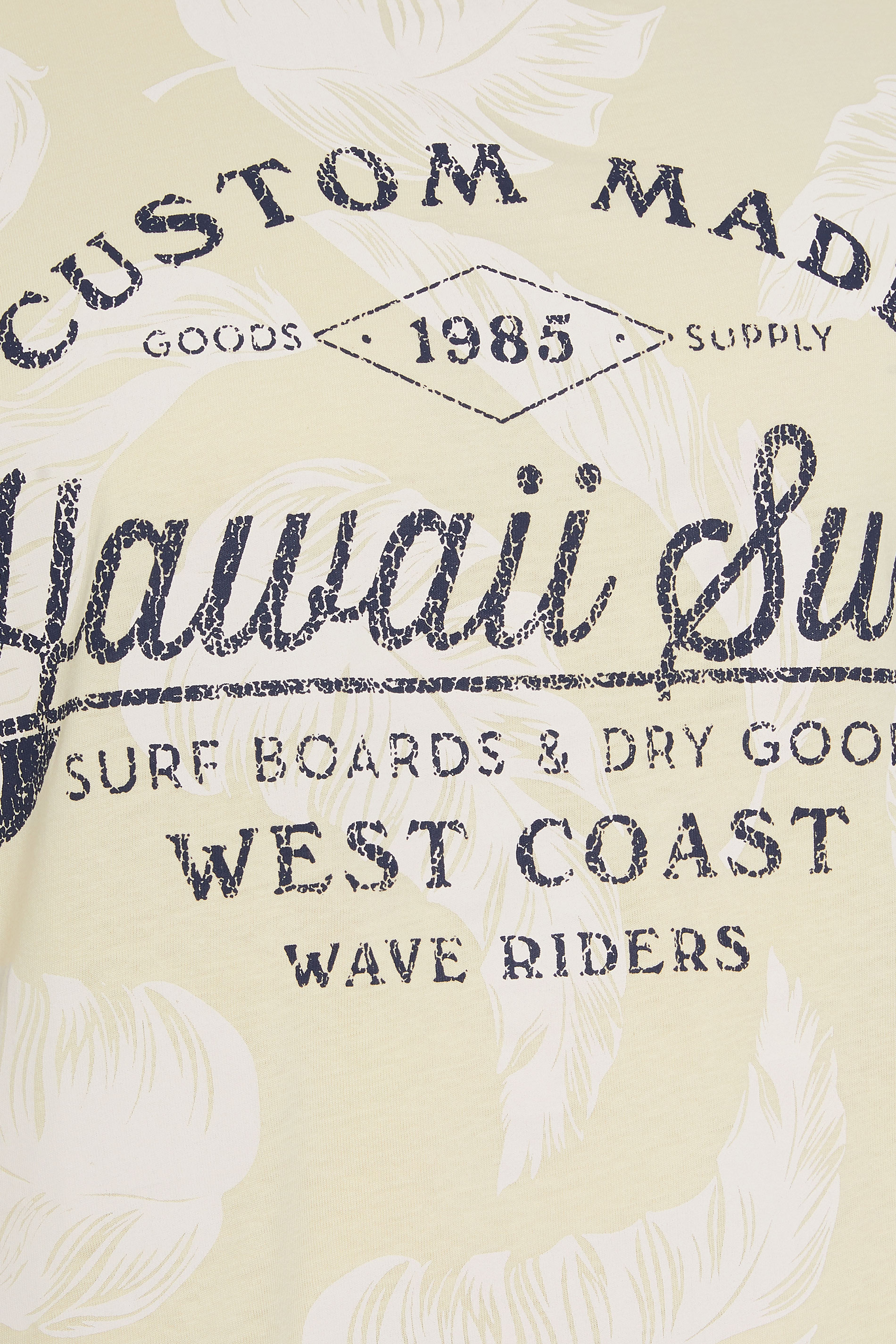 KAM Big & Tall Stone Brown 'Hawaii Surf' Leaf Print T-Shirt | BadRhino 2