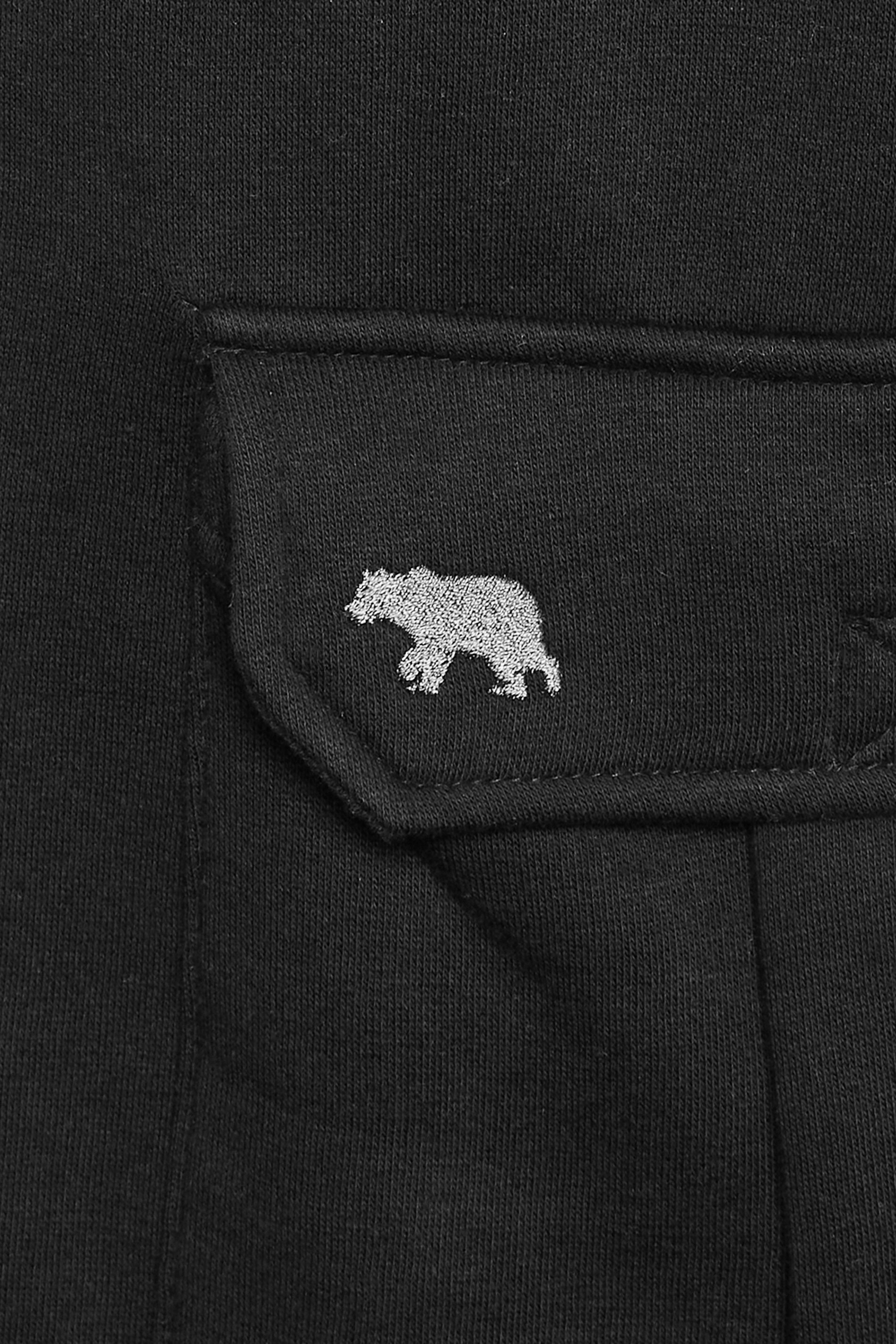 D555 Big & Tall Black Fleece Cargo Shorts | BadRhino 6