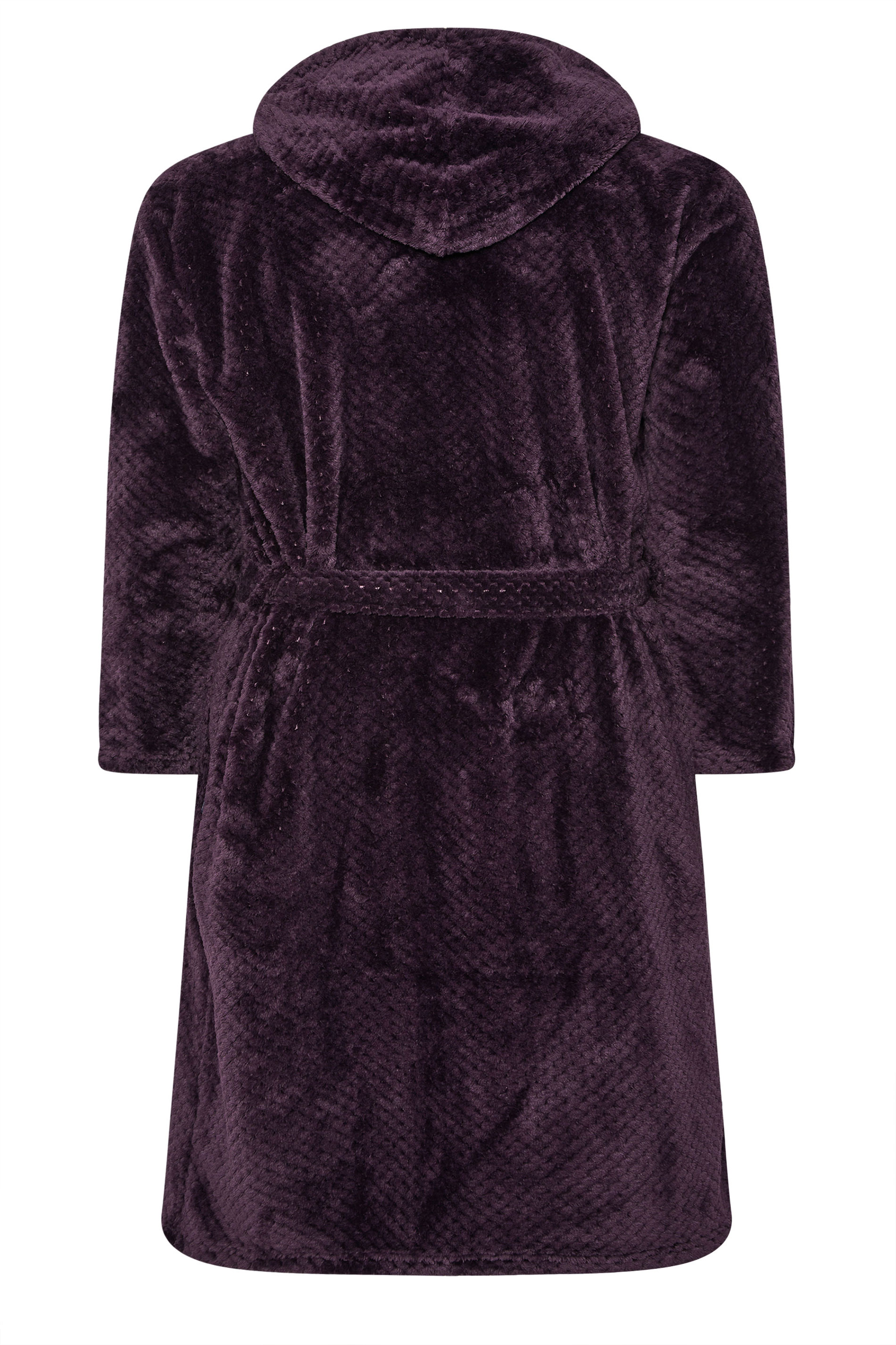 BadRhino Big & Tall Purple Textured Dressing Gown | BadRhino 4