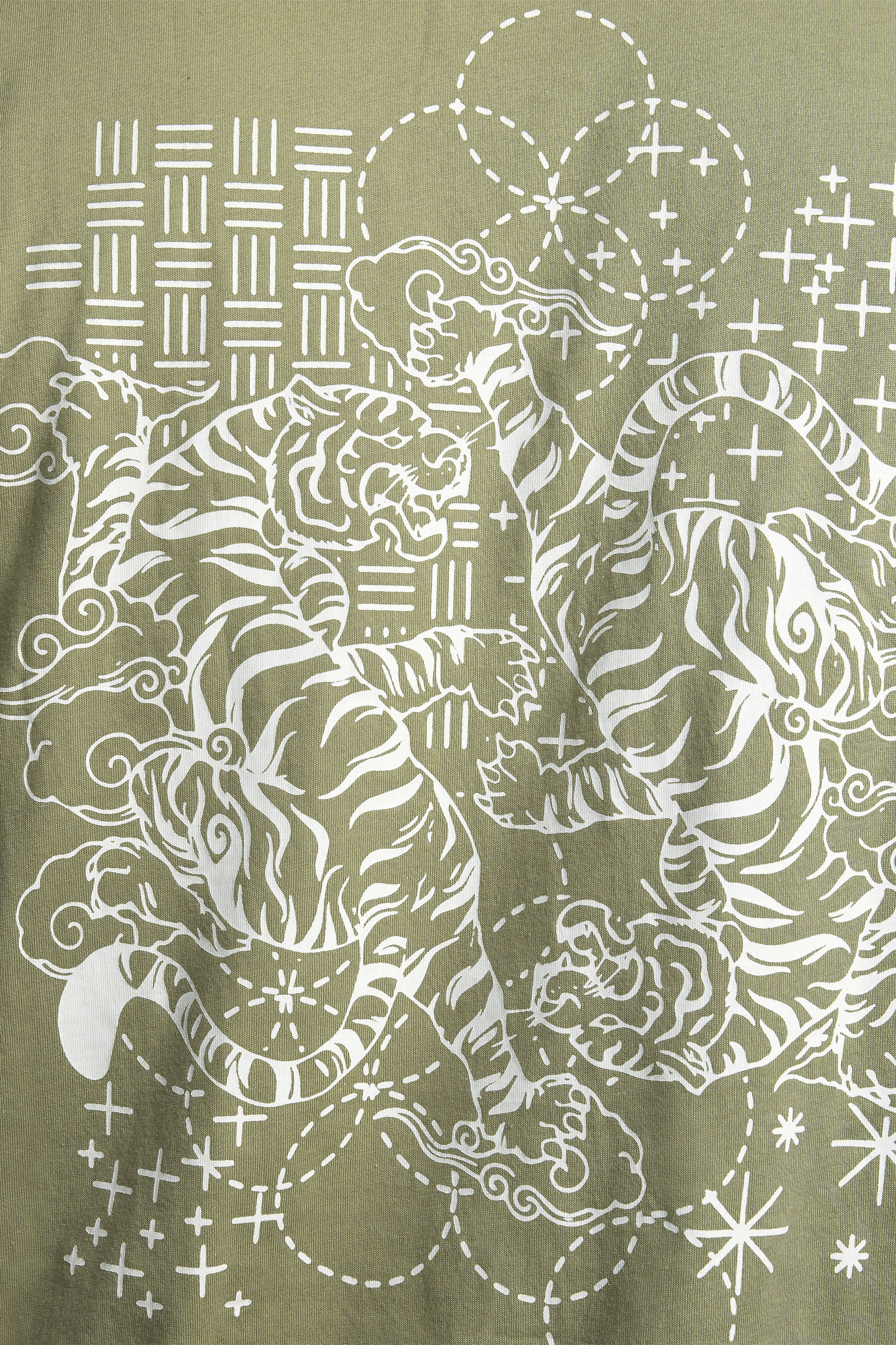 BadRhino Big & Tall Basil Green Tiger Graphic Vest Top | BadRhino 5