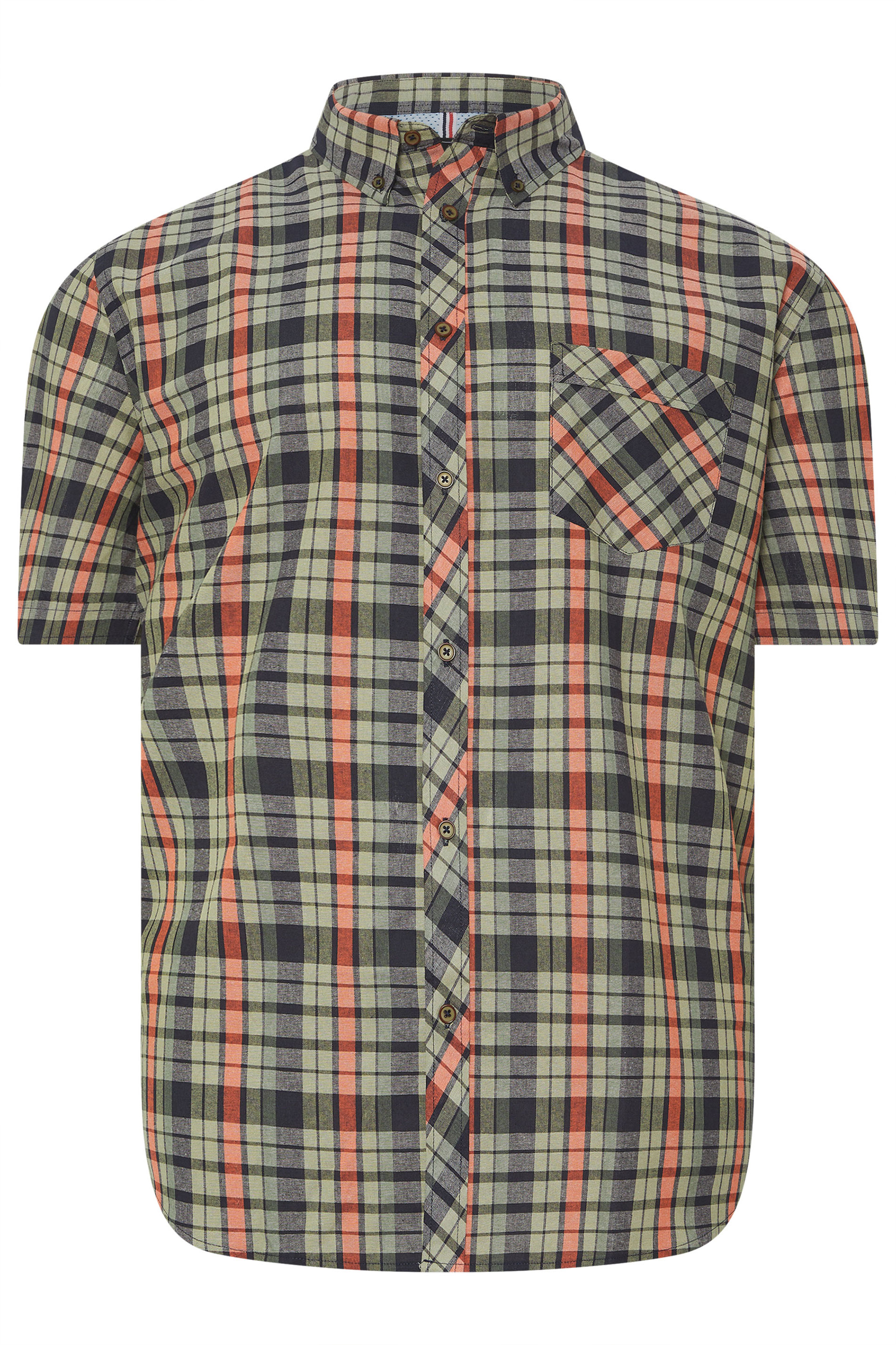 KAM Big & Tall Forest Green Check Shirt | BadRhino 2