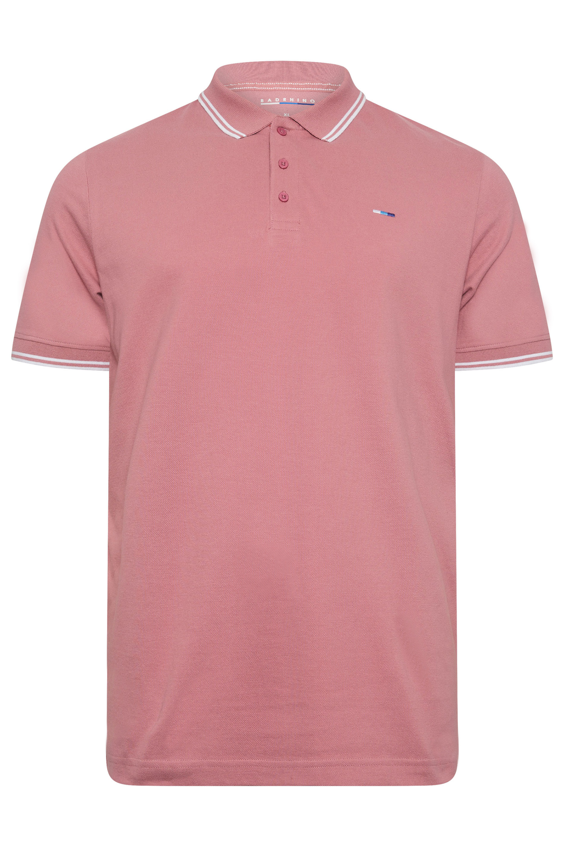 BadRhino Big & Tall 3 PACK Mineral Blue/Rose Pink/Violet Purple Tipped Polo Shirts | BadRhino 5