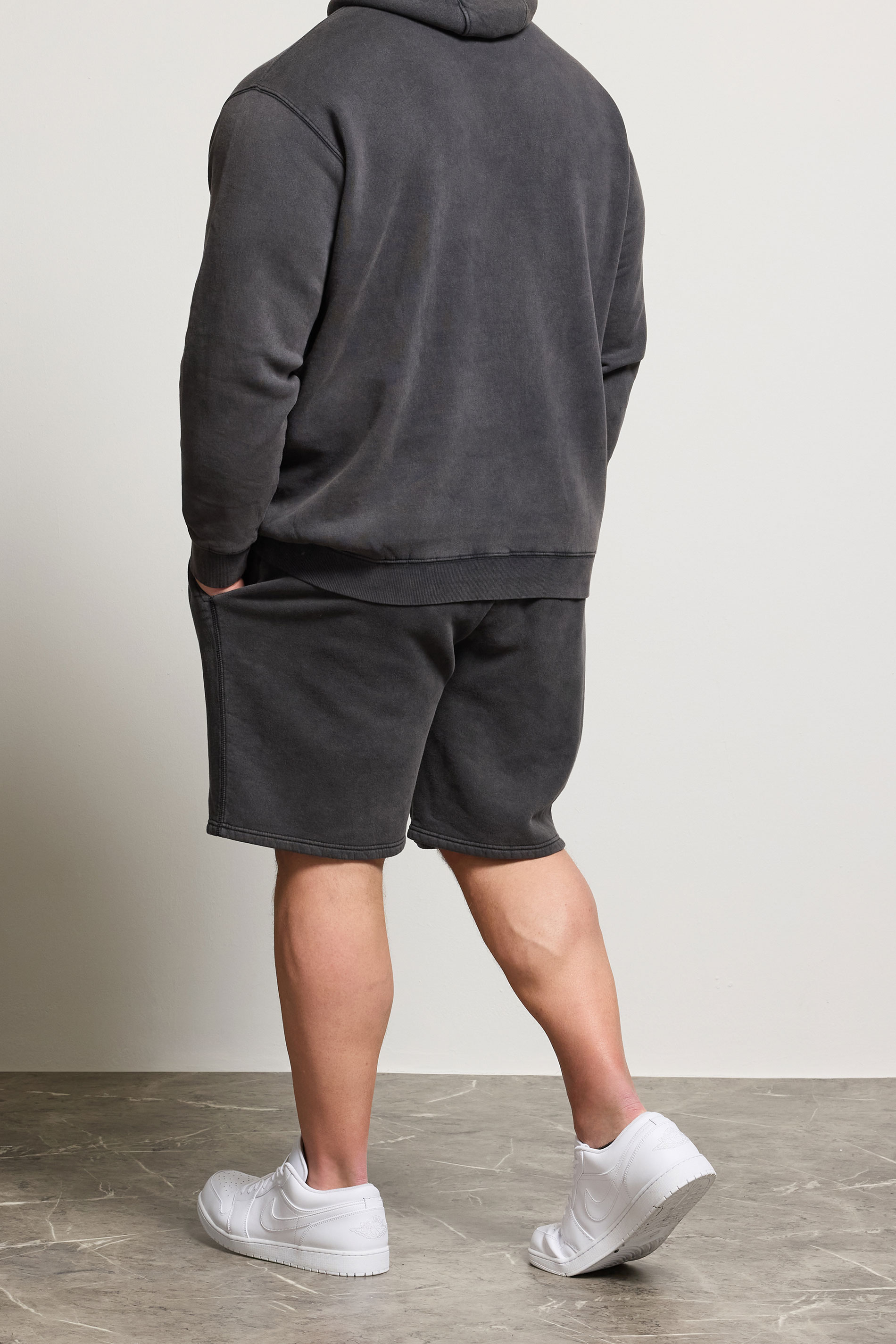 BadRhino Big & Tall Black Sun Bleached Jogger Shorts | BadRhino 2