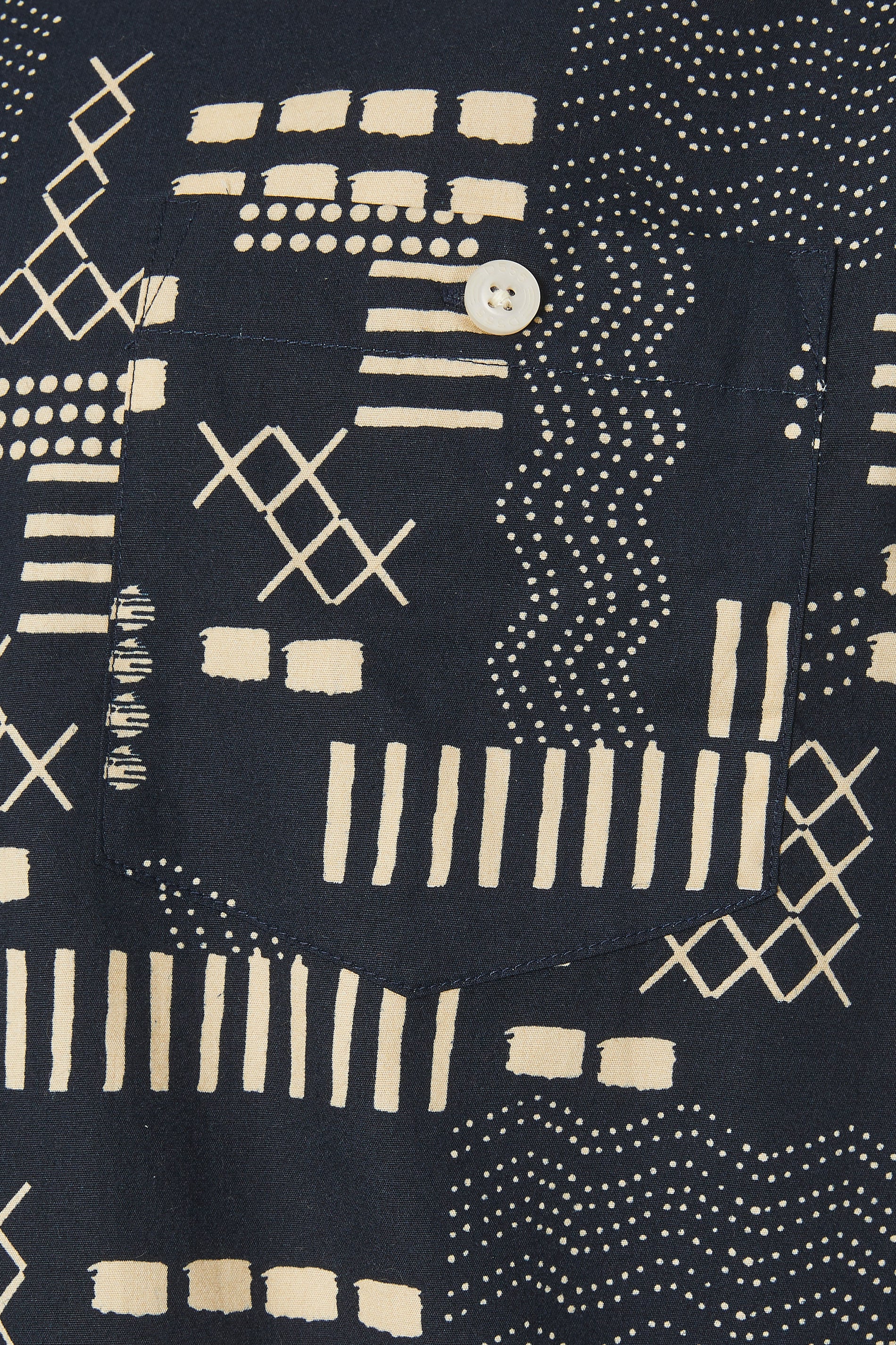 D555 Big & Tall Navy Blue Geometric Print Shirt | BadRhino 5