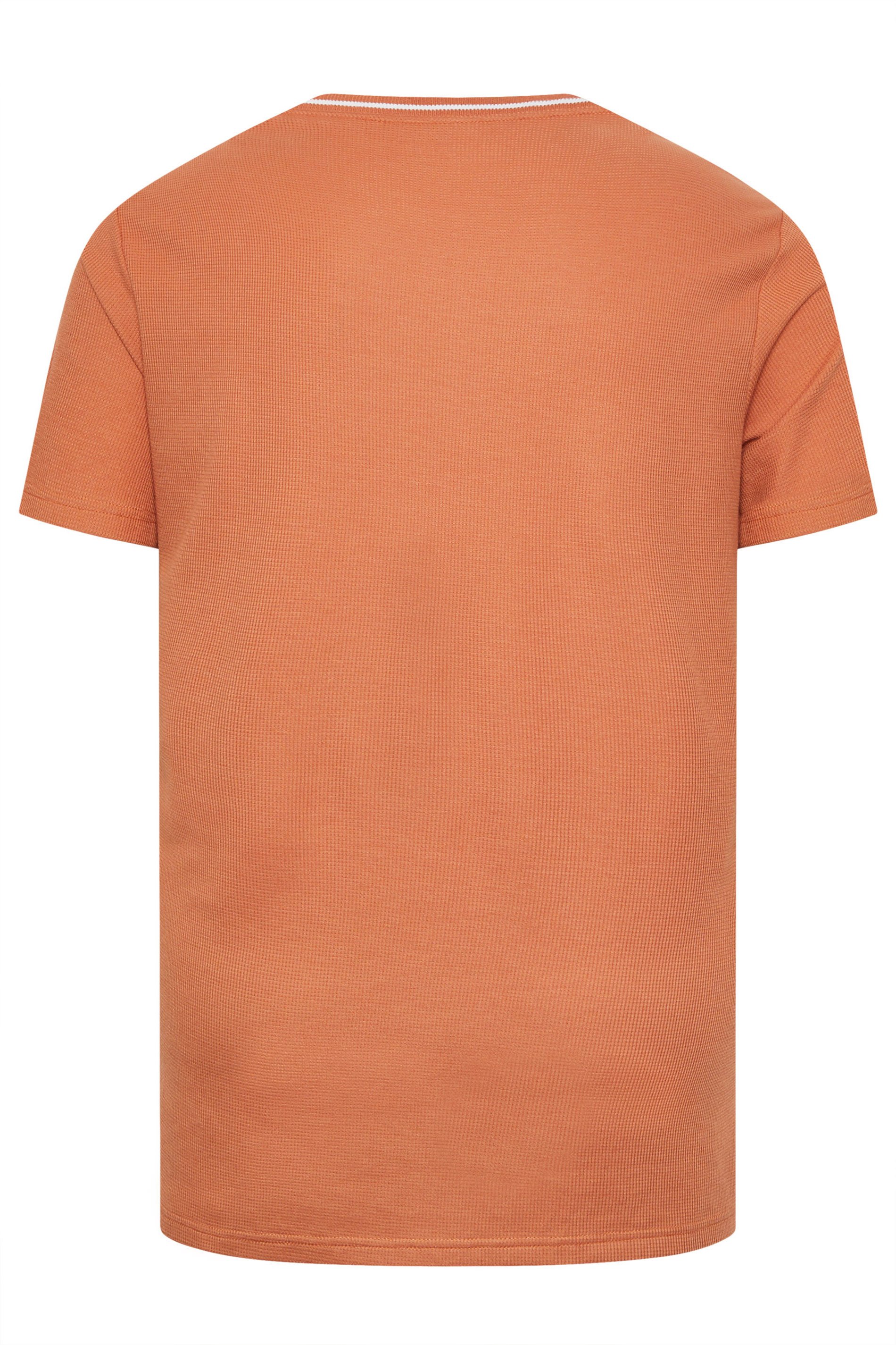 BadRhino Big & Tall Orange Waffle Ringer T-Shirt | BadRhino 3