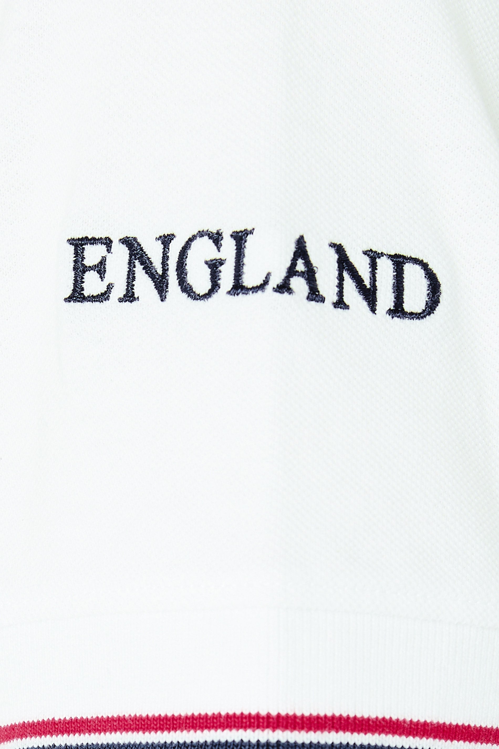 BadRhino Big & Tall White England Embroided Polo Shirt | BadRhino 9