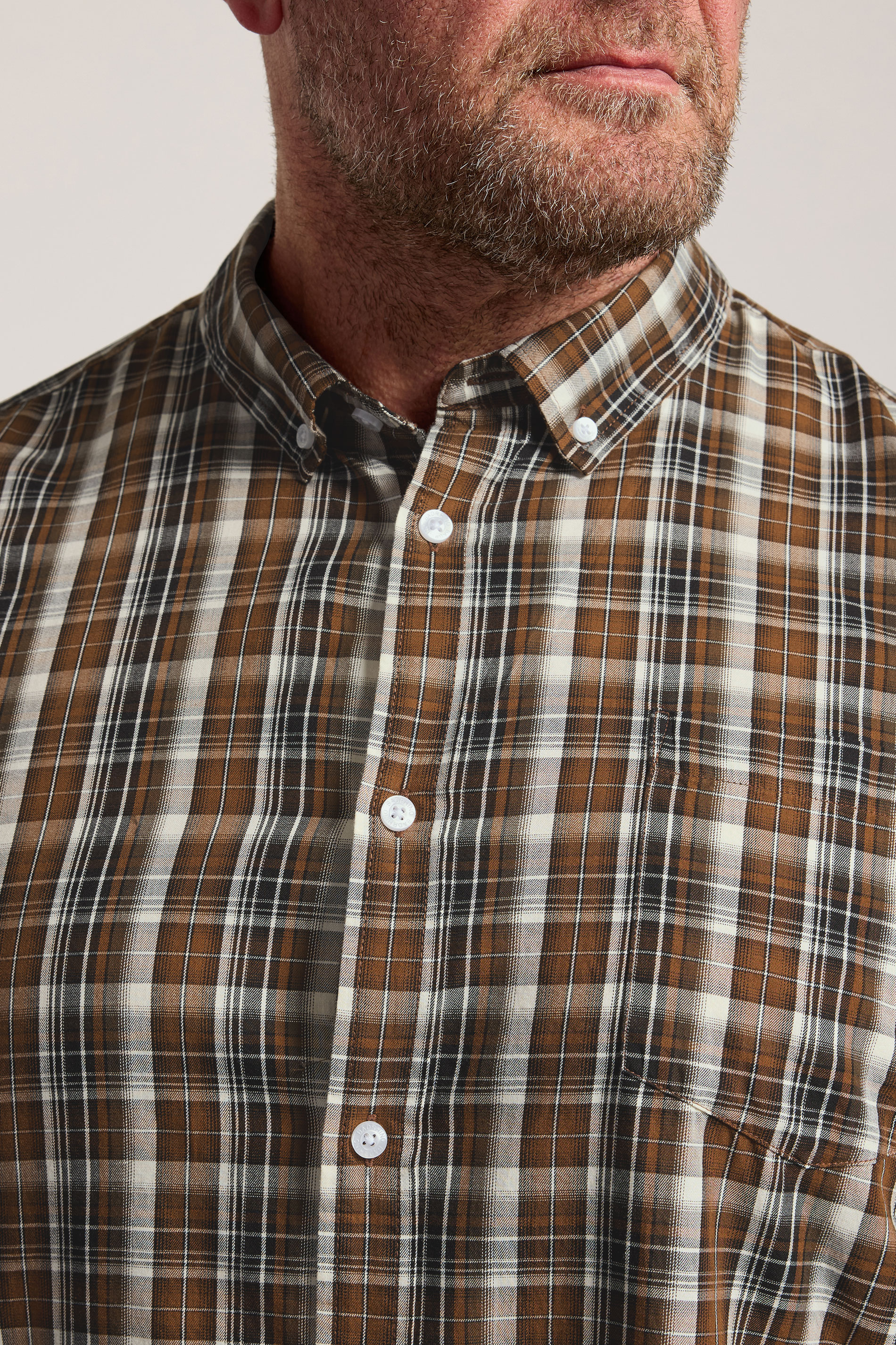 BadRhino Big & Tall Brown Check Shirt | BadRhino 4