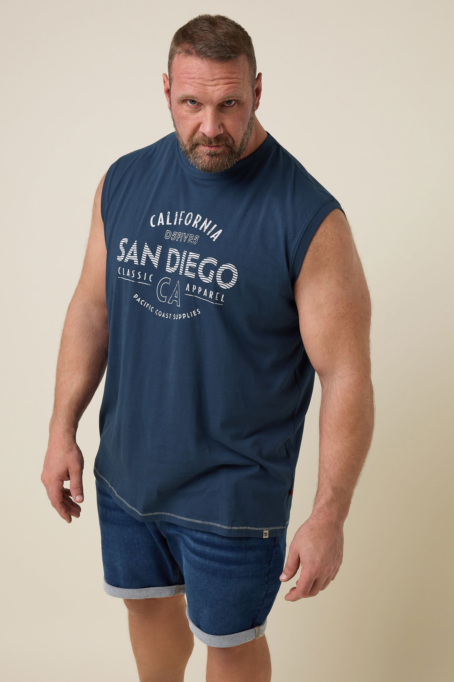 D555 Big & Tall Navy Blue 'San Diego' Vest | BadRhino 1