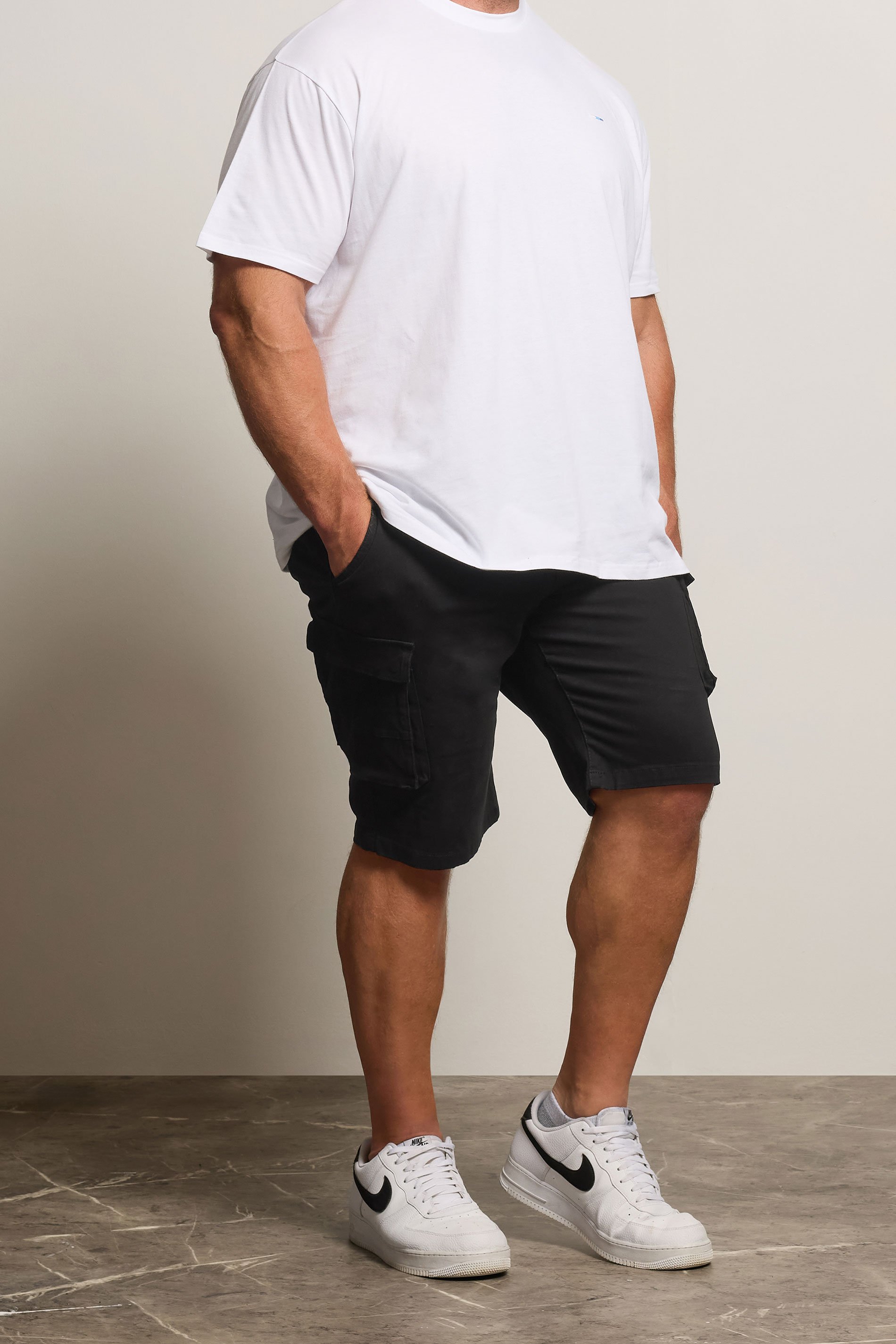BadRhino Black Stretch Cargo Shorts | BadRhino 1