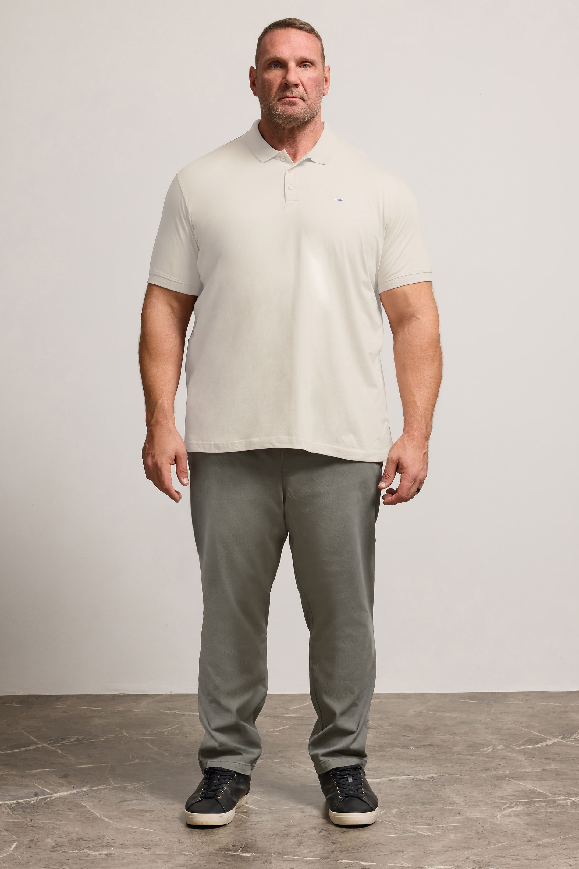 BadRhino Big & Tall Natural Brown Jersey Polo Shirt | BadRhino 2