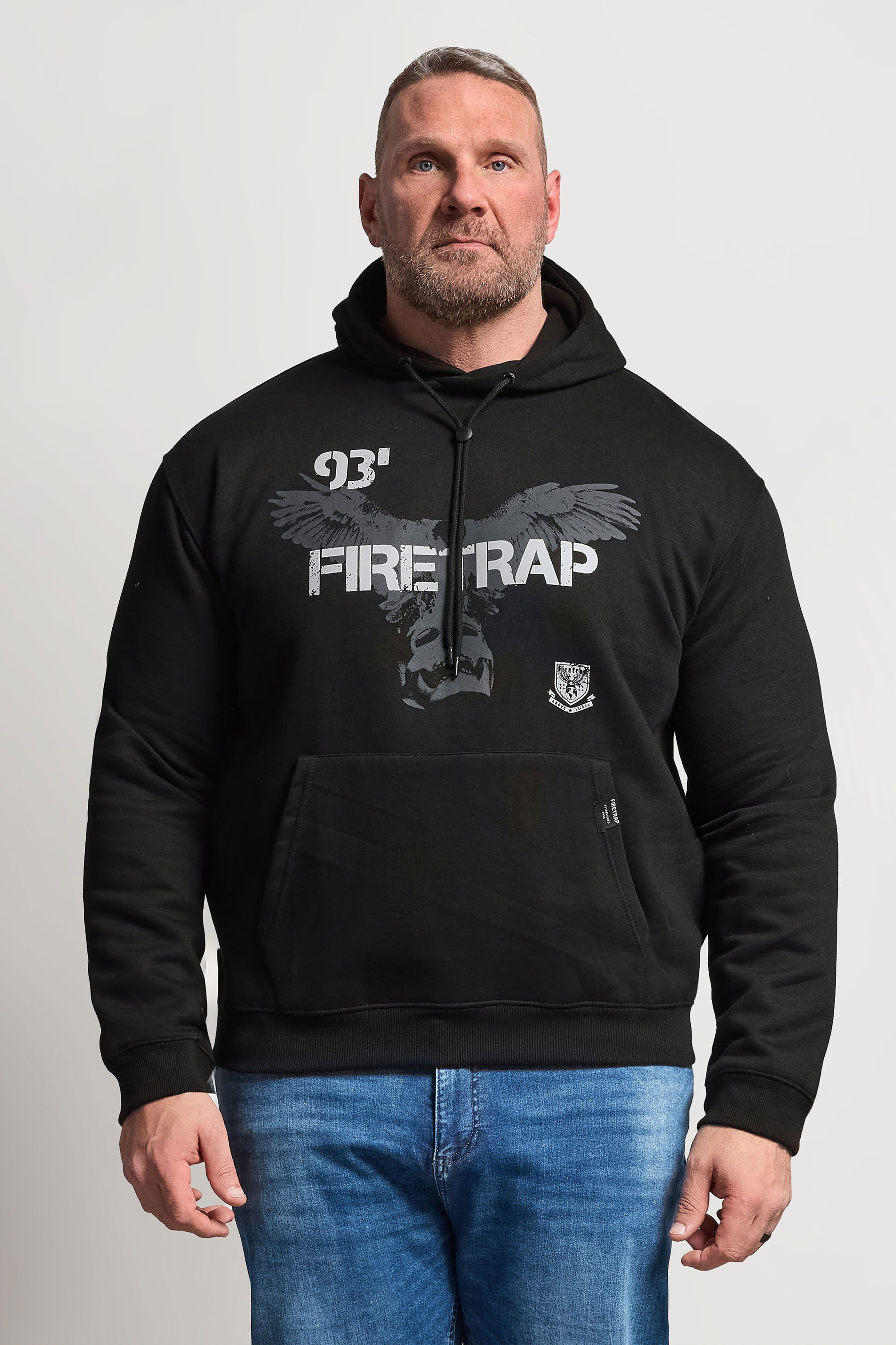 FIRETRAP Big & Tall Black Hawk Hoodie | BadRhino 1