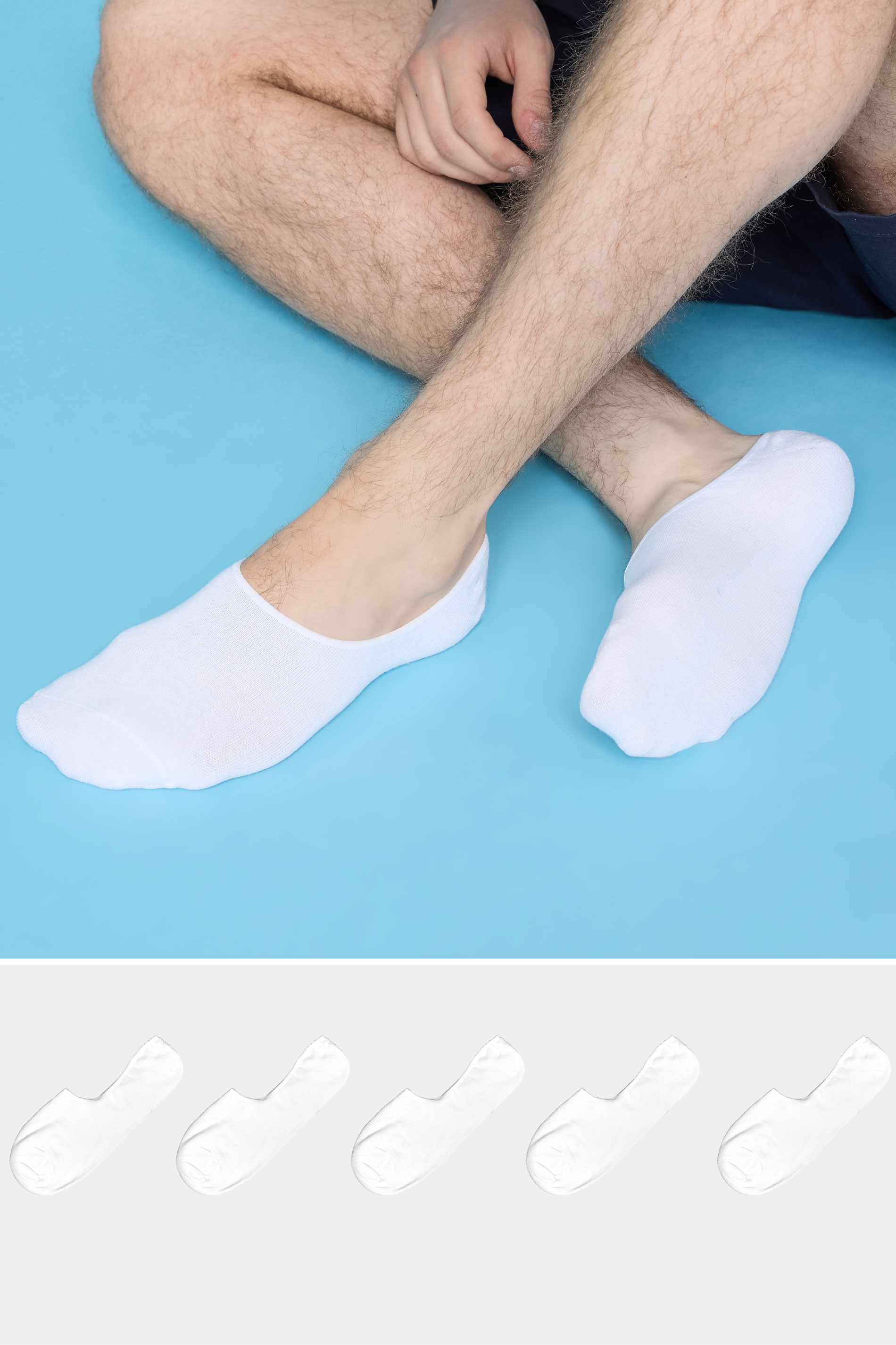 JACK & JONES 5 Pack White Short Trainer Socks | BadRhino 1