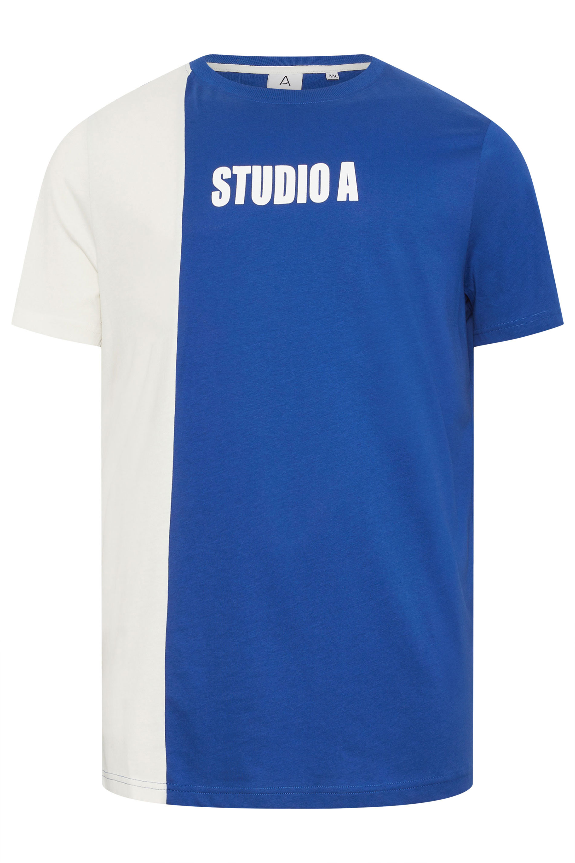 STUDIO A Big & Tall Blue Cut & Sew Logo T-Shirt | BadRhino 4