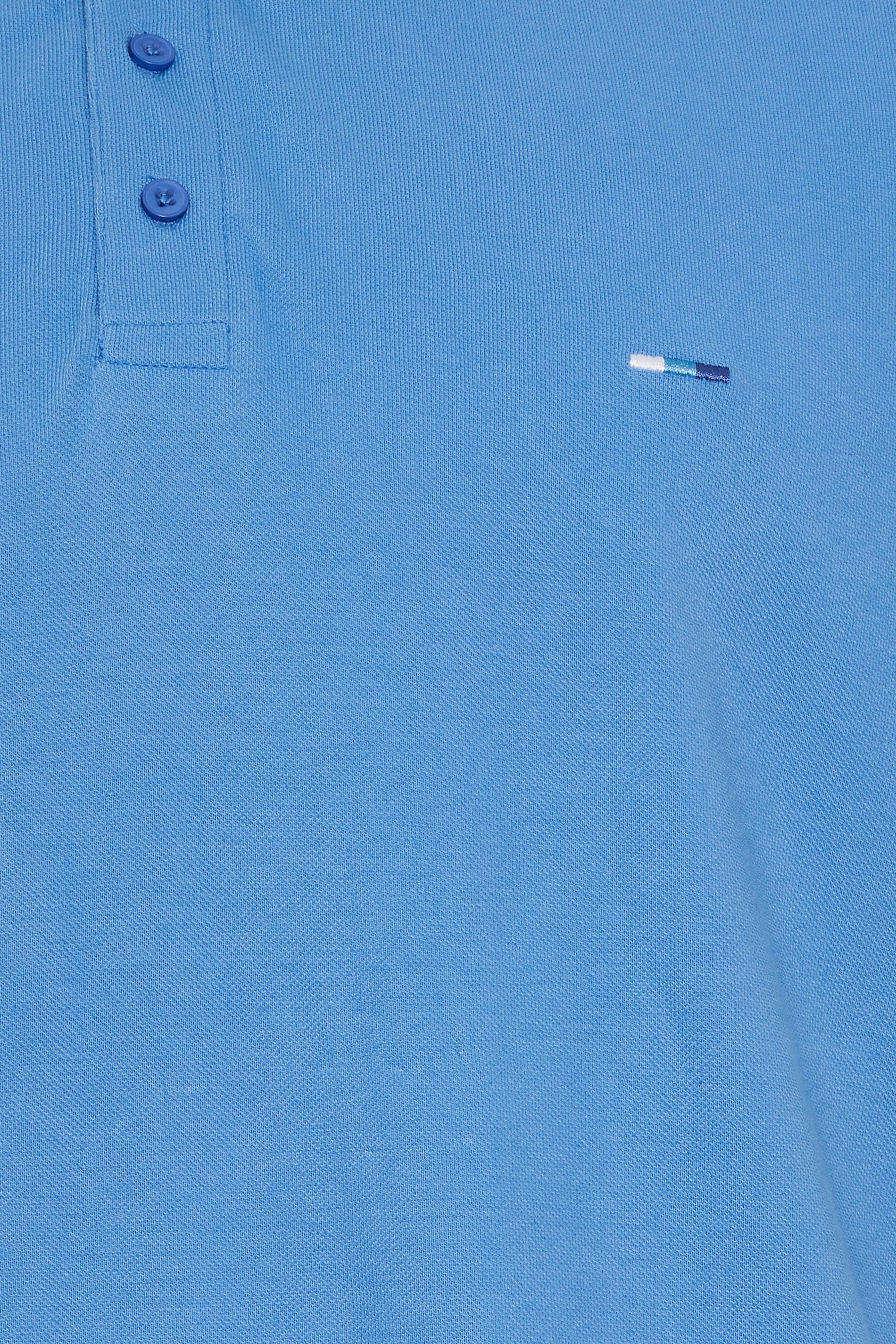 BadRhino Big & Tall Light Blue Tipped Polo Shirt | BadRhino 6