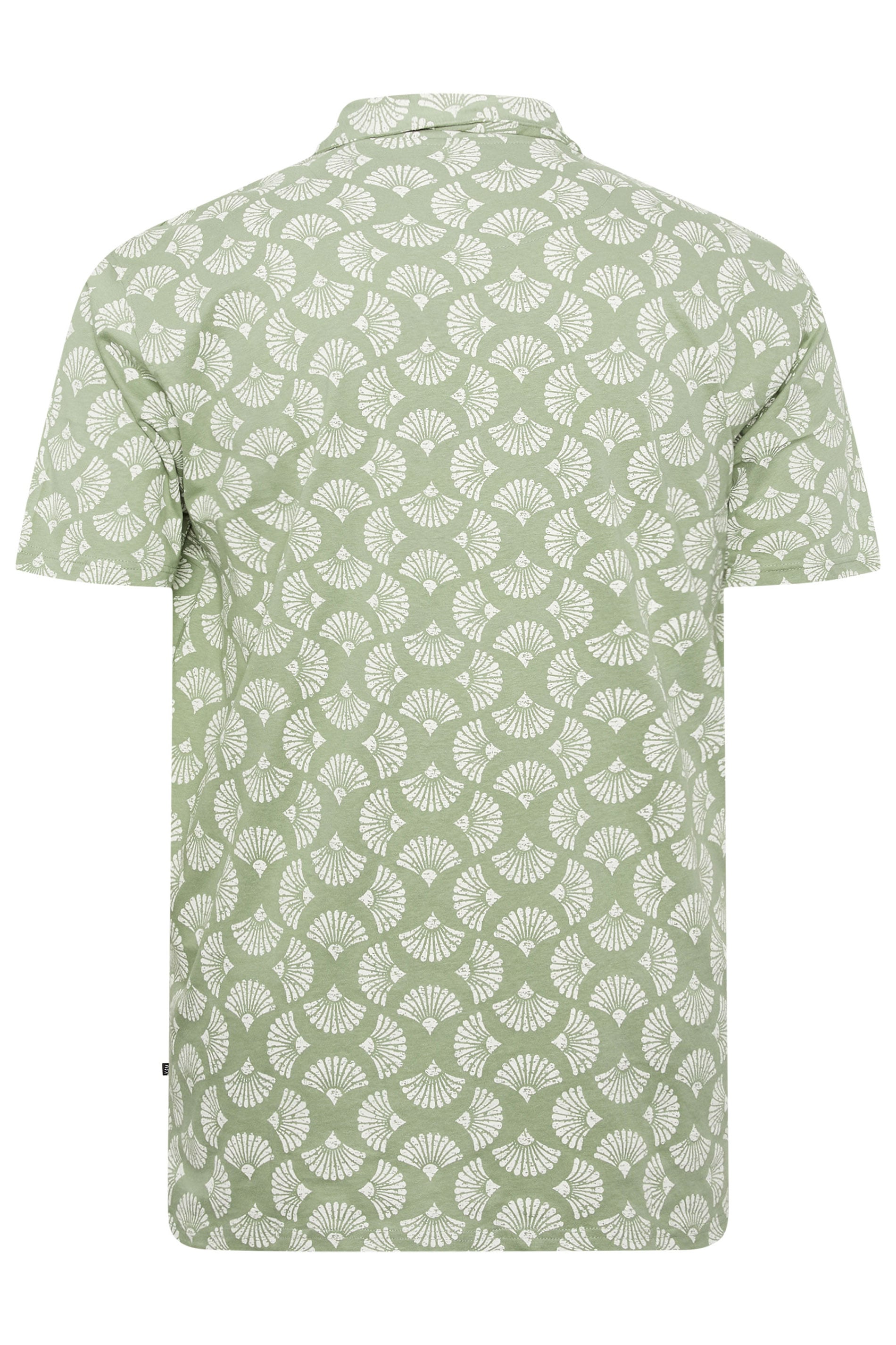 KAM Big & Tall Sage Green Floral Print Polo Shirt | BadRhino 4