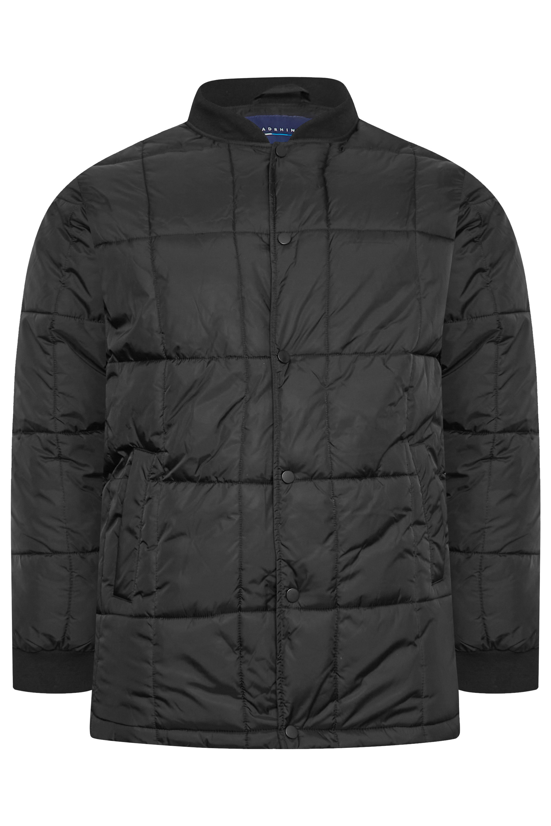 BadRhino Big & Tall Black Quilted Bomber Jacket | BadRhino 5