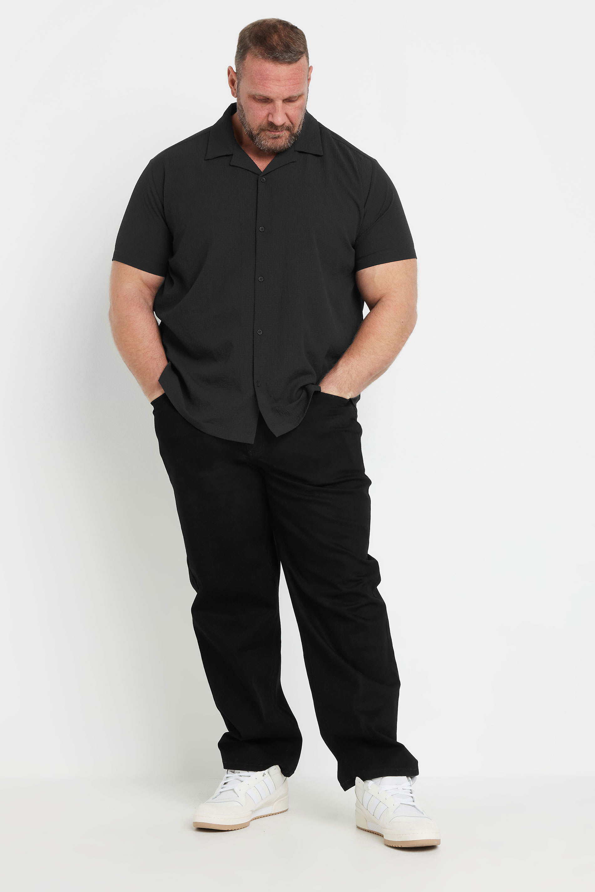 BadRhino Big & Tall Black Seersucker Shirt | BadRhino 5