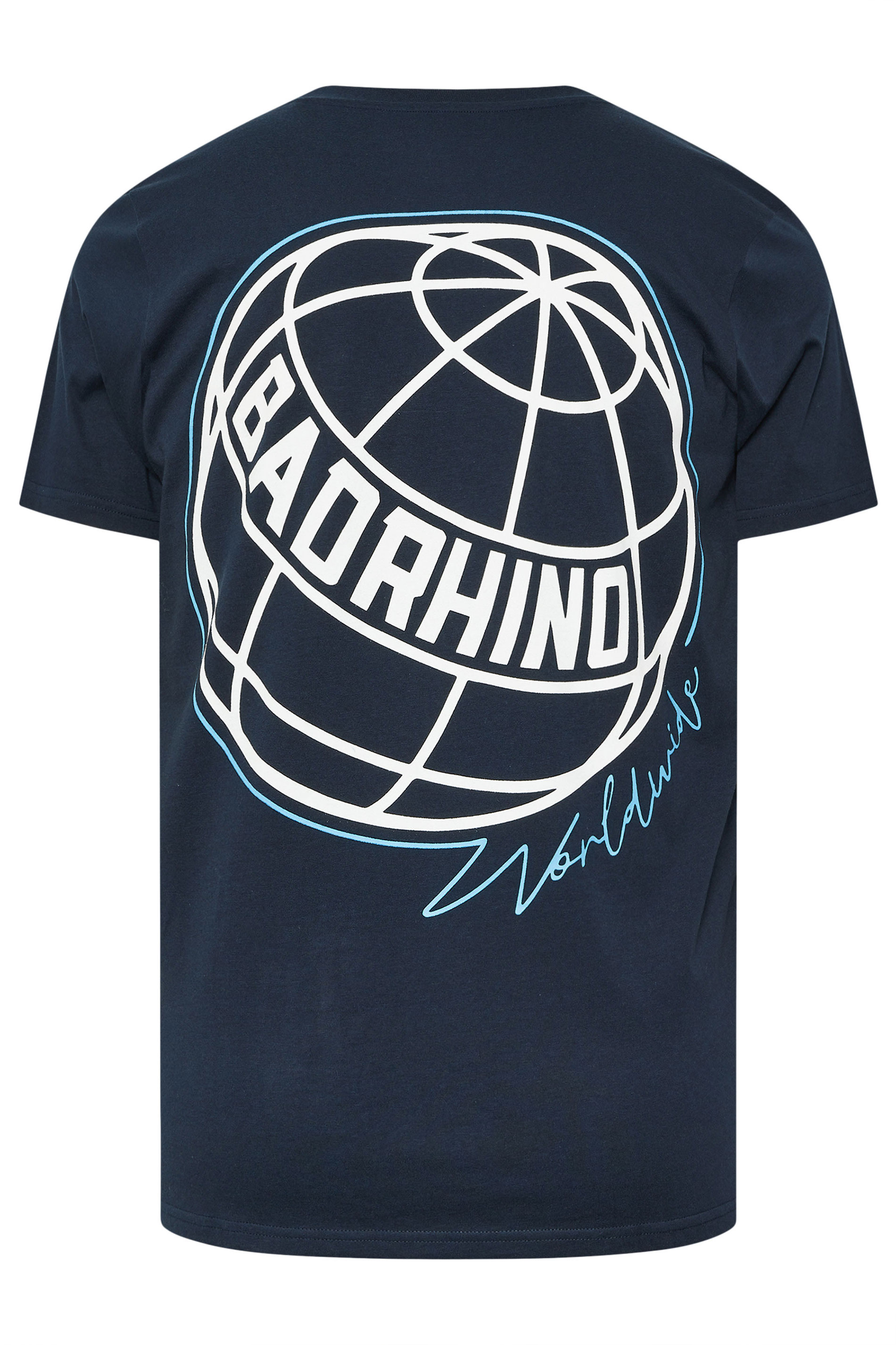 BadRhino Big & Tall 3 PACK Black & Navy Blue Worldwide Graphic T-Shirts | BadRhino 12