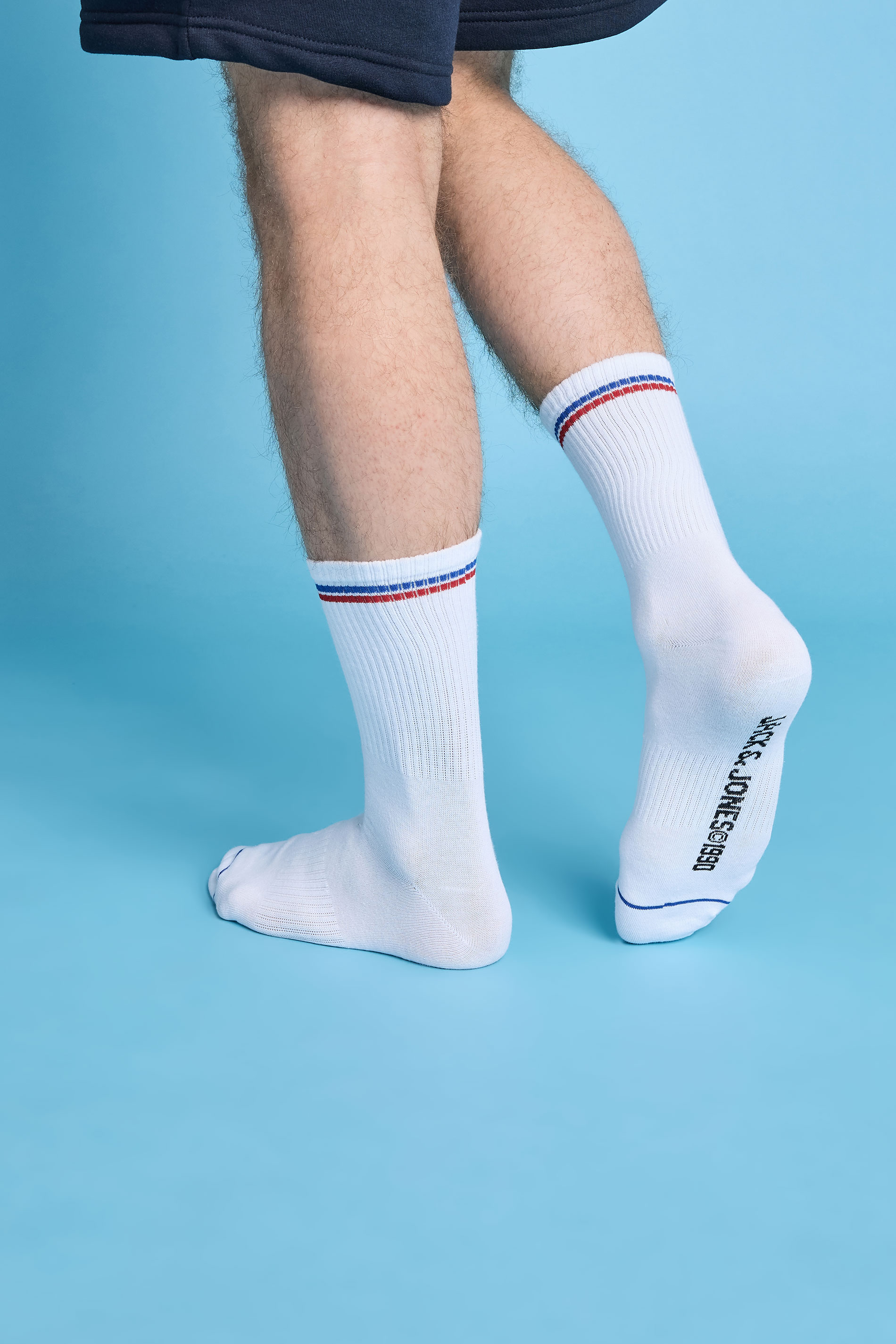 JACK & JONES 3 Pack White Tennis Socks | BadRhino 2
