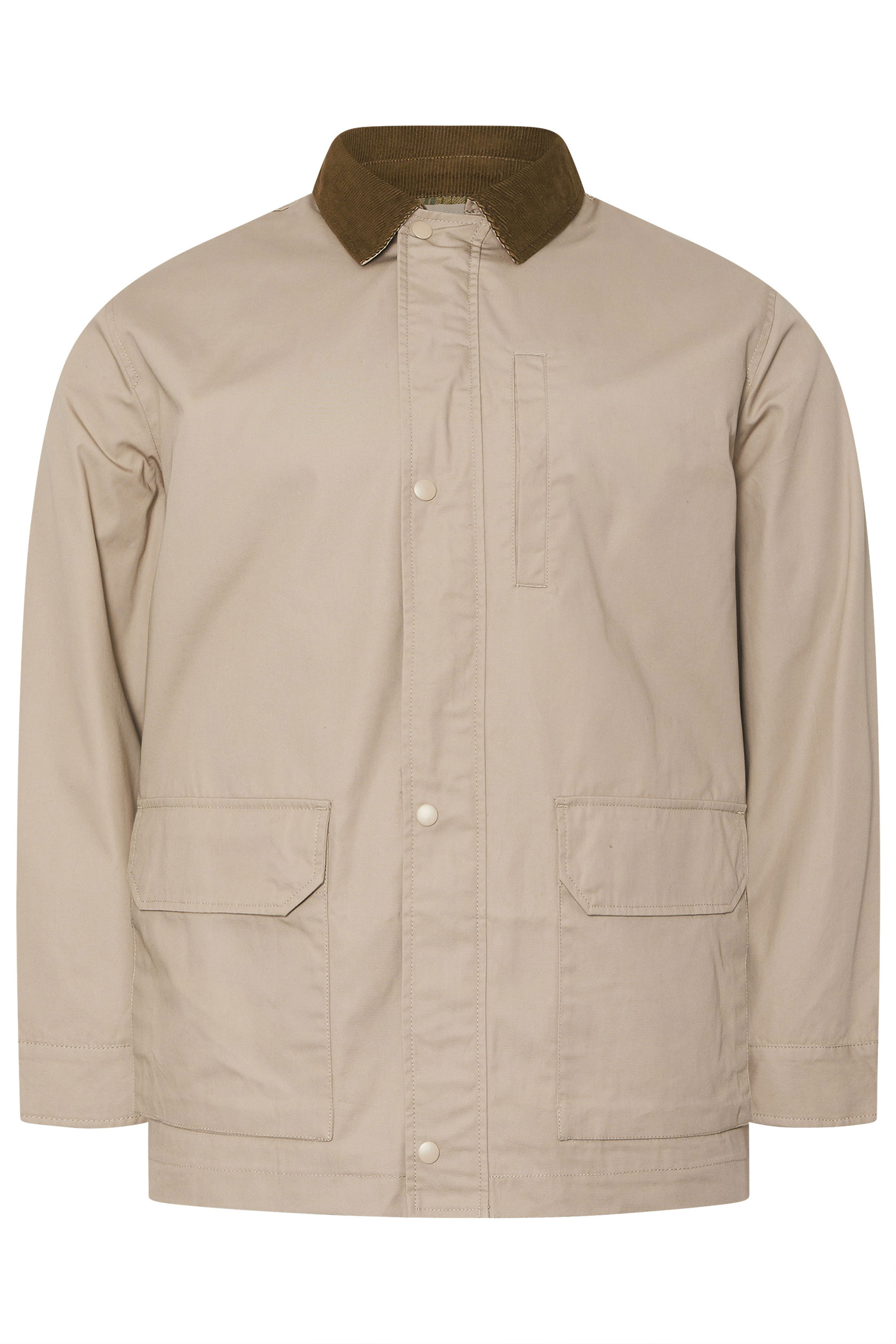 BadRhino Big & Tall Natural Brown Checked Lined Worker Jacket | BadRhino 10